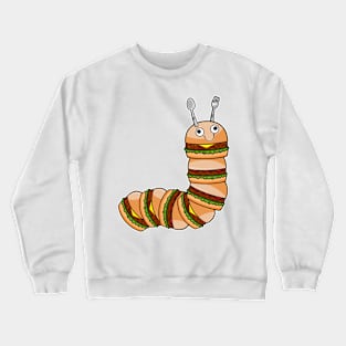 Caterpillar as Cheeseburger with Beef & Salad Crewneck Sweatshirt